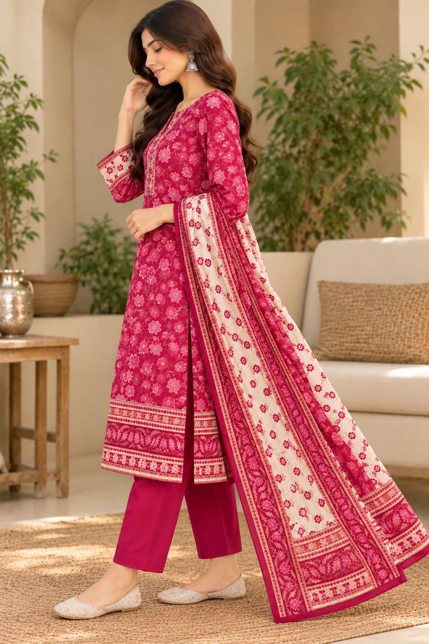 Shreevya : Gulnaar Floral Anarkali Suit Set