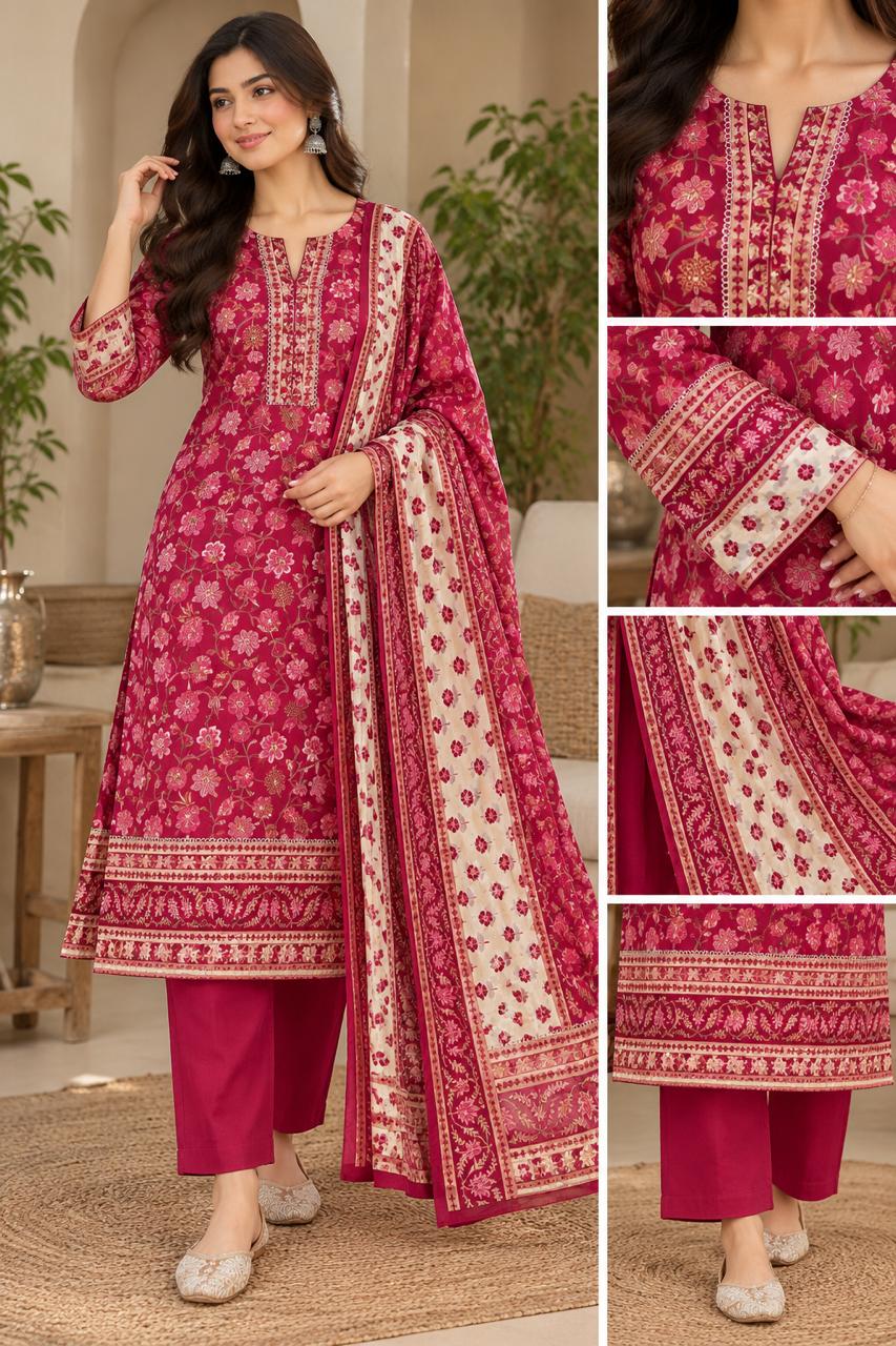 Shreevya : Gulnaar Floral Anarkali Suit Set