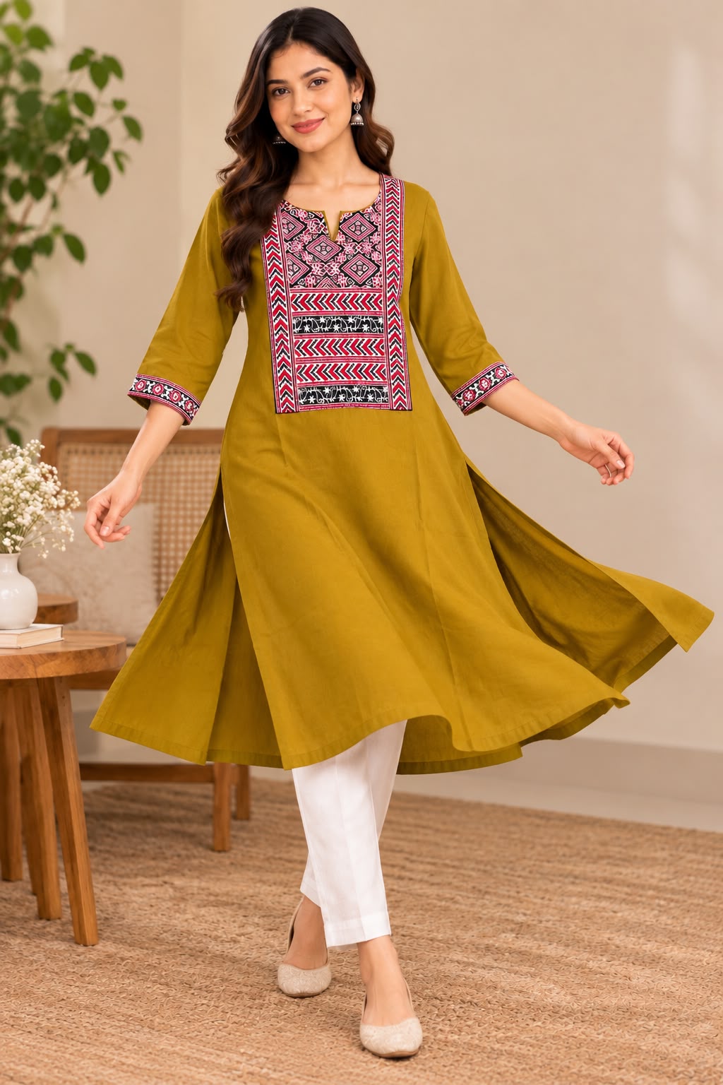 SHREEVYA LONG COTTON KURTI