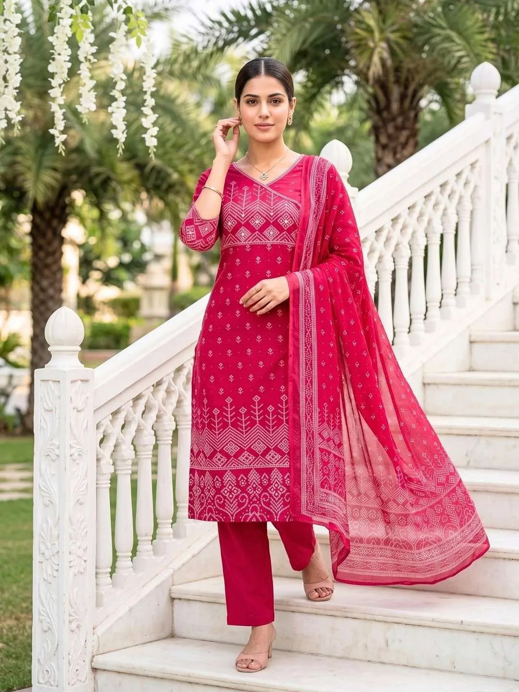 SHREEVYA Gulnaar Traditional Embroidered Suit - Full View