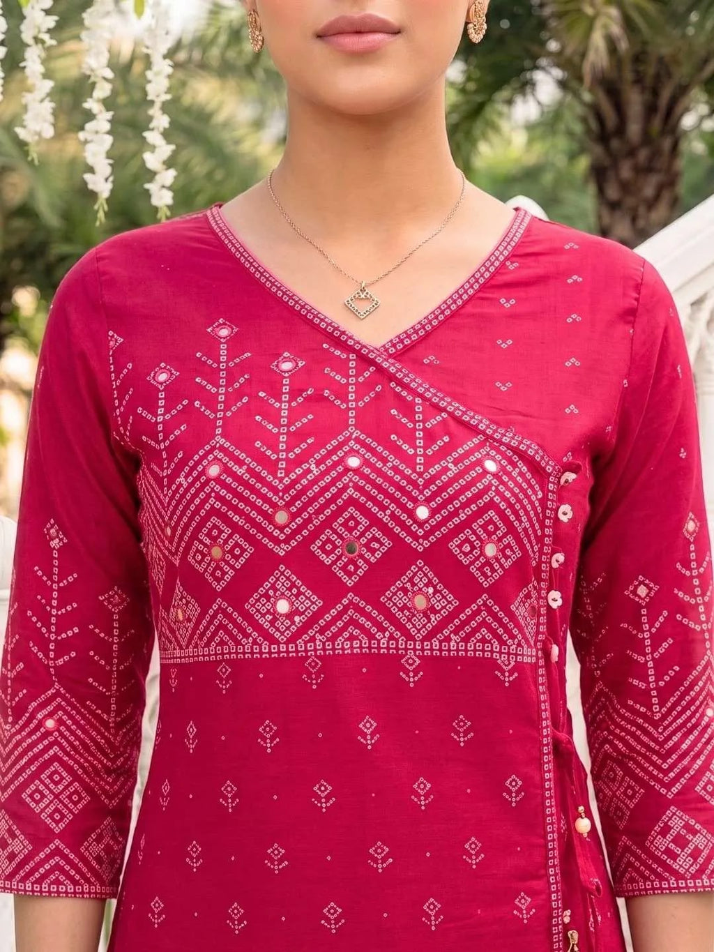 SHREEVYA Gulnaar Traditional Embroidered Suit - Detail View