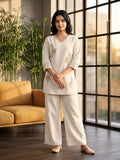 SHREEVYA Aabha Ivory Floral Kurta Set - Full View